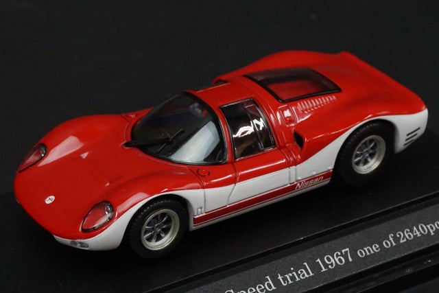 1:43 EBBRO 43553 Nissan R380II Speed Trial 1967 Red/White model car