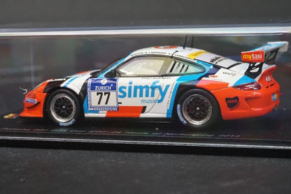 1:43 SPARK SG085 Porsche 997 GT3 Nurburgring 24h 2013 #77 model cars