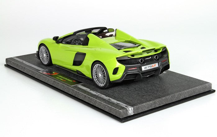 BBRC1817AV BBR 1:18 McLaren 675LT Spider Venom Citrine with display case