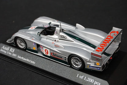 1:43 MINICHAMPS 400031399 Audi R8 Sebring 12h 2003 #9 Salo/Kane/McCartny model car