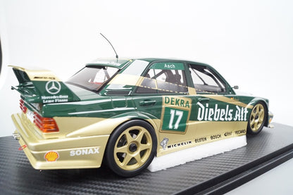 18C07-01 onemodel 1:18 Mercedes Benz 190E EVO 2 DIEBELS ALT 1992 with clear cover