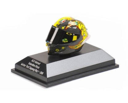 399180066 MINICHAMPS 1:8 AGV Helmet Valentino Winter Test Sepang Day 1 2018