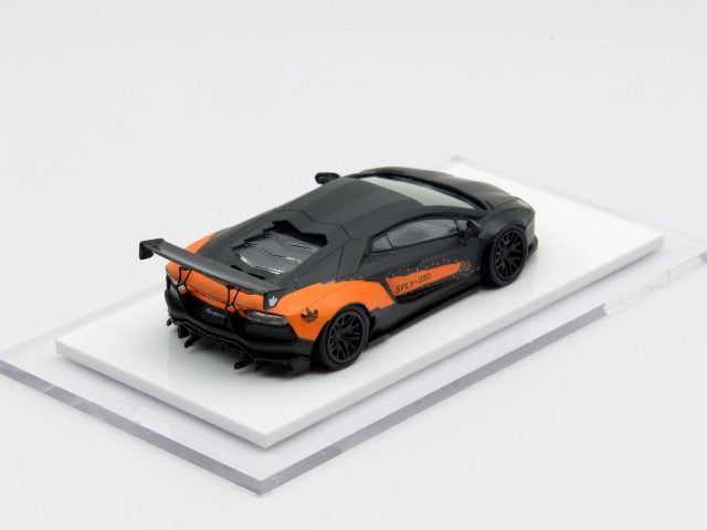 LB700-022 LB PERFORMANCE 1:64 LIBERTY WALK LB Works Aventador LP700 Black/Orange