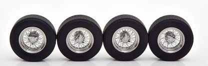 KKDCACC001 KK Scale 1:18 Tire Set Spoke Rims Chrome