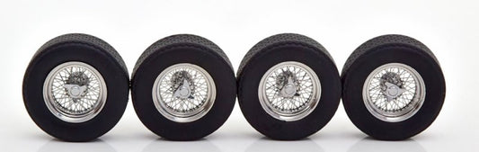 KKDCACC001 KK Scale 1:18 Tire Set Spoke Rims Chrome