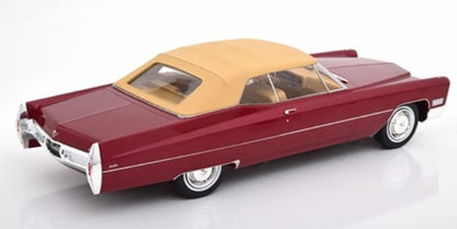 KKDC180316 KK scale 1:18 Cadillac DeVille with Softtop 1967 Dark Red Metallic