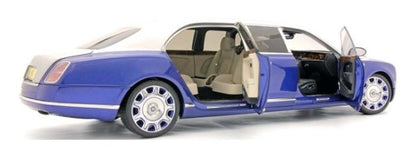 AL830601 Almost Real 1:18 Bentley Mulsanne Grand Limousine Mariner Silver/Blue