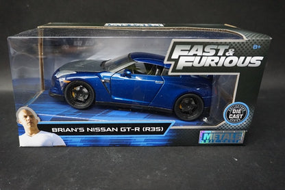 19754 JadaToys 1:24 Nissan Brian's GT-R R35 Blue FAST&FURIOUS