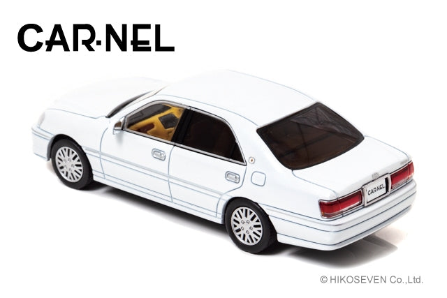 CN430101 CAR-NEL 1:43 Toyota Crown Royal Saloon G (JZS175) 2001 White Pearl Crystal Shine model car