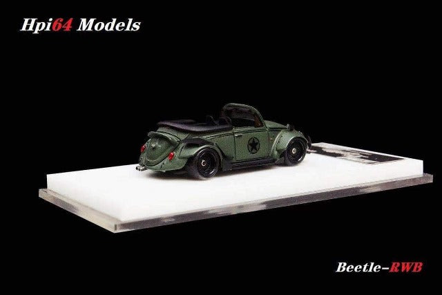 HPI64 1:64 VW Volks Wagen Beetle RWB Beetle Cabriolet Green model car