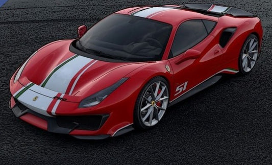 BBRC216A BBR 1:43 Ferrari 488 Pista Piloti Ferrari N 51 Rosso Corsa model car