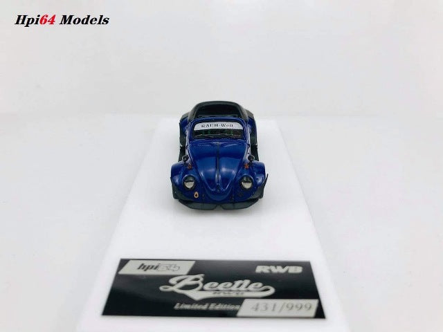 HPI64 1:64 VW Volkswagen Beetle RWB Cabriolet Blue model car