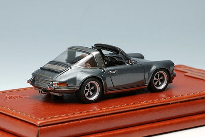 TM002B MakeUp Titan64 1:64 Singer 911 (964) Targa Gun Metallic model car