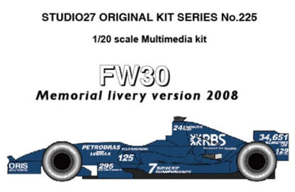 FK20225 1:20 Studio27 FW30 2008 Memorial livery version multimedia kit