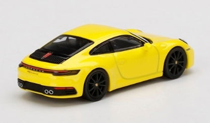 MGT00252-L TSM MINI-GT 1:64 Porsche 911 992 Carrera 4S Racing Yellow LHD