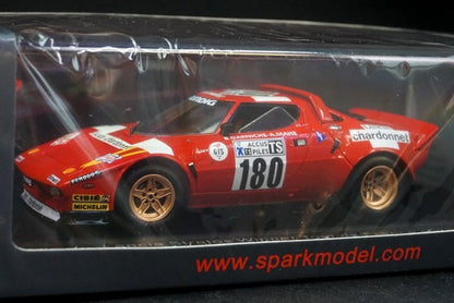 1:43 SPARK S9081 Lancia Stratos Tour de France Winner 1975 #180 model car