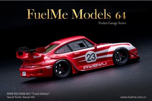 FM64002-RWB993-12 Fuelme Models 1:64 RWB 993 RWBWU Track Edition Salzburg Red