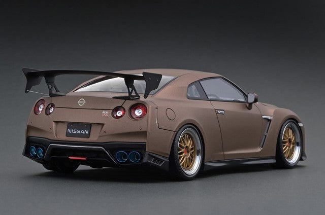 IG1760 ignition model 1:18 Nissan GT-R R35 Premium Edition Matte Brown