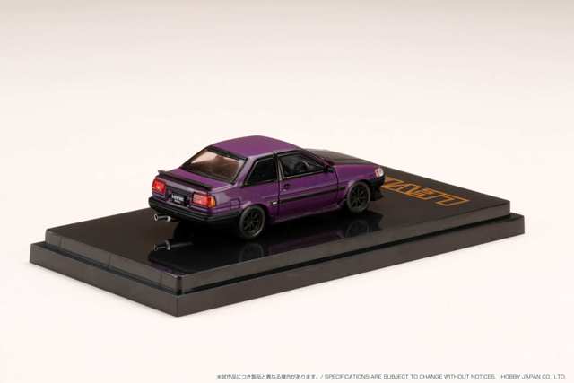 HJ641035CP Hobby JAPAN 1:64 Toyota Corolla Levin 2door AE86 Carbon Bonnet Purple / Black Custom Color