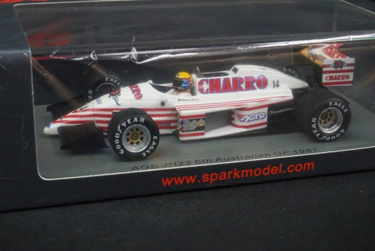 1:43 SPARK S7221 AGS JH22 Australian GP 1987 R.Moreno #14 model car