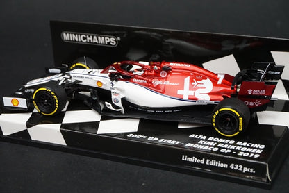 1:43 MINICHAMPS 417190607 Alfa Romeo Racing Monaco GP 2019 #7 K.Raikkonen model car