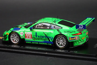 1:43 SPARK SB218 Porsche 911 GT3 R-Herberth Motorsport 24h SPA 2018 #991 model car