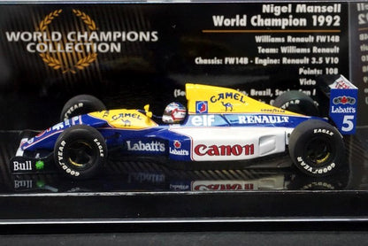 1:43 MINICHAMPS 436920005 Williams Renault FW14B N.Mansell World Champion 1992 #5 CAMEL