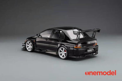 20C03-25 onemodel 1:18 Mitsubishi Voltex EVO IX Carbon Bonnet Version Black