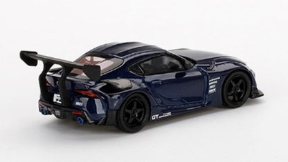 MGT00368-R TSM MINI-GT 1:64 Toyota HKS GR Supra A90 DOWNSHIFT Blue RHD