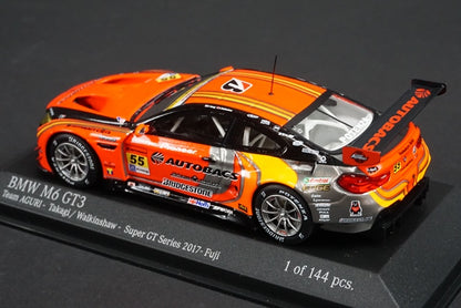 1:43 MINICHAMPS 447172655 BMW M6 GT3 Team Aguri #55 Takagi/Walkinshaw Super GT Series FUJI 2017