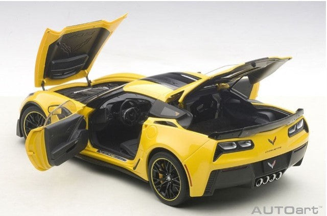 71260 AUTOart 1:18 Chevrolet Corvette (C7) Z06 C7.R Edition (Yellow) model car