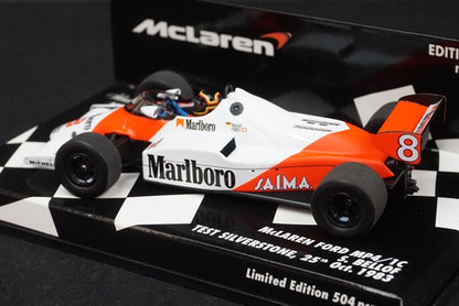 1:43 MINICHAMPS 530834398 McLaren Ford MP4/1C Test Silverstone 1983 #8 S.Belov