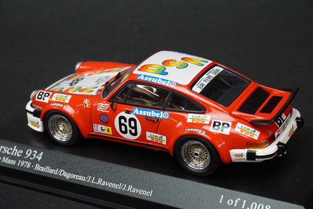 1:43 MINICHAMPS 400786469 Porsche 934 Le Mans 24h 1978 #69 model car