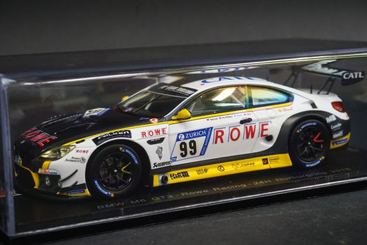 1:43 SPARK SG423 BMW M6 GT3 Rowe Racing Nurburgring 24h Nurburgring 2018 #99 model car