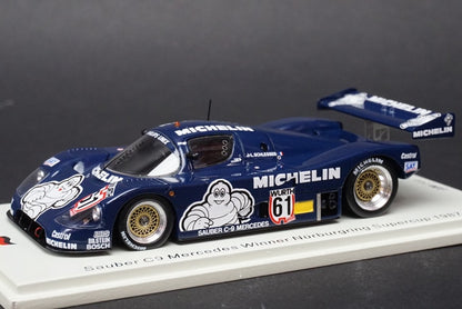 1:43 SPARK SG429 Sauber C9 #61 Winner Nurburgring Supercup 1987 Jean-Louis Schlesser model car