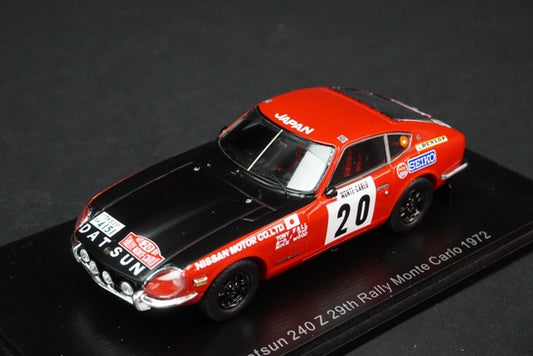 1:43 SPARK S6284 Nissan Datsun 240 Z #20 Monte Carlo 1972 Tony Fall Mike Wood model car