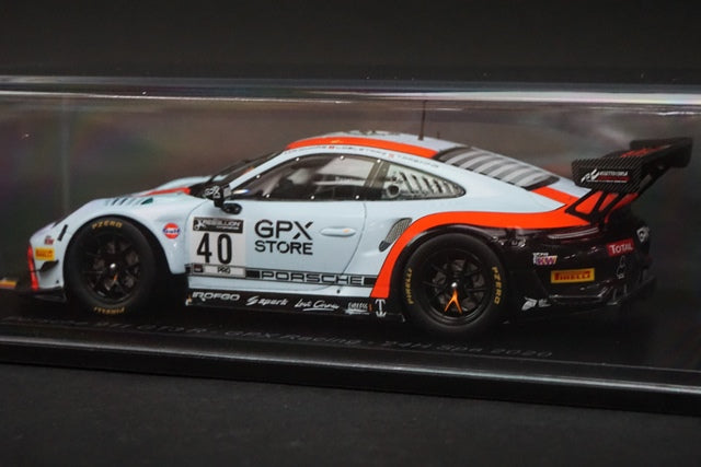 1:43 SPARK SB378 Porsche 911 GT3R GPX Racing SPA 24h 2020 #40 model car