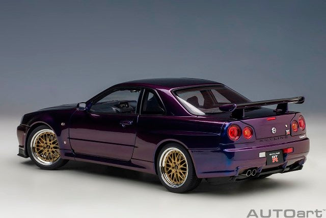 77403 AUTOart 1:18 Nissan Skyline GT-R R34 V-SPEC 2 "BBS LM WHEEL" PURPLE 3