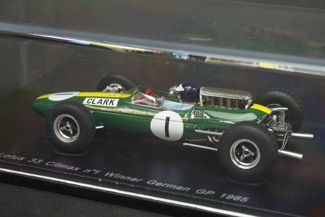 1:43 SPARK S1614 Lotus 33 Climax German GP Winner J.Clark 1965 #1 World Champion