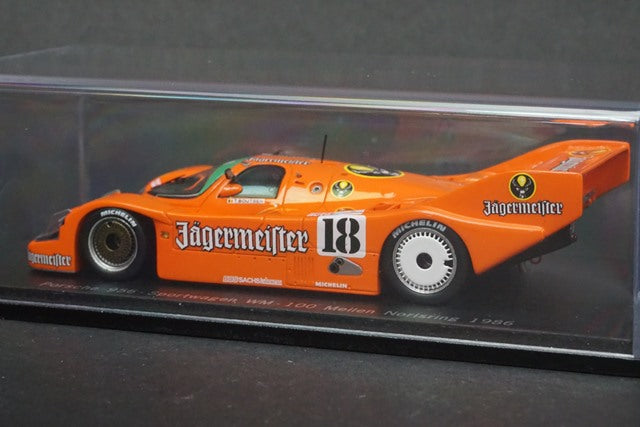 1:43 SPARK CAP04300111 Porsche 956 Sportwagen WM Norislink 100 miles T.Boutsen 1986 #18 Jagermeister