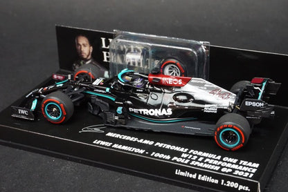 1:43 MINICHAMPS 410210444 Mercedes AMG Petronas F1 W12 E 100th POLE Spanish GP L.Hamilton 2021#44