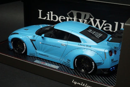 1:18 ignition model IG0429 LB WORKS GT-R R35 Blue model car