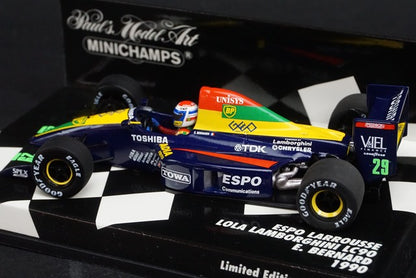 1:43 MINICHAMPS 400900029 Espo Larousse Lola Lamborghini LC90 1990 #29 E.Bernard