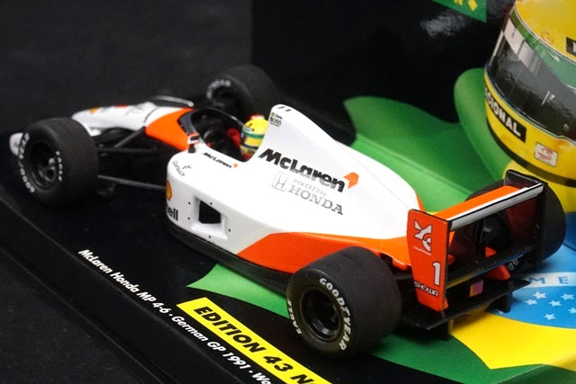 1:43 MINICHAMPS 540914391 McLaren Honda MP4-6 A.Senna German GP World Champion 1991 #1 ASC No.25