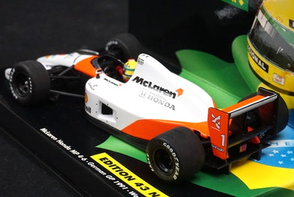 1:43 MINICHAMPS 540914391 McLaren Honda MP4-6 A.Senna German GP World Champion 1991 #1 ASC No.25