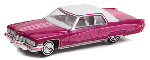 51466 GreenLight 1:64 Cadillac 1973 Devil Lowrider Pink/White North America Limited