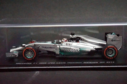 1:43 SPARK SCS142 Suzuka Circuit Special Order Mercedes AMG PETRONAS F1 Team W05 Malaysia GP L.Hamilton 2014 #44