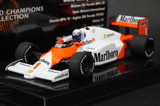 1:43 MINICHAMPS 436860001 McLaren TAG Porsche MP4/2C 1986 World Champion #1 A.Prost