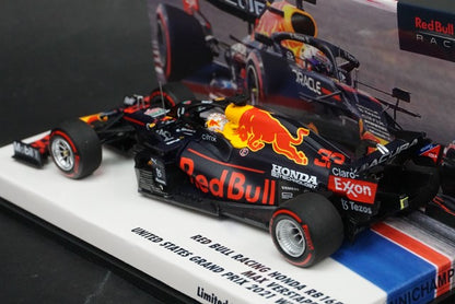 1:43 MINICHAMPS 413212833 Red Bull Racing Honda RB16B American GP 2021 #33 M.Verstappen