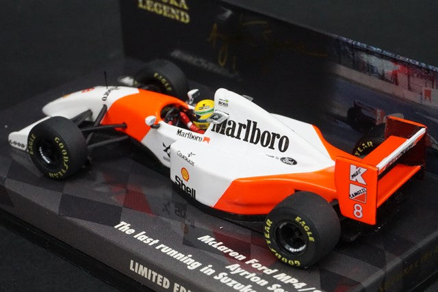 1:43 MINICHAMPS 539934308 McLaren Honda MP4/8 Suzuka 1993 Last Running #8 A.Senna Marlboro